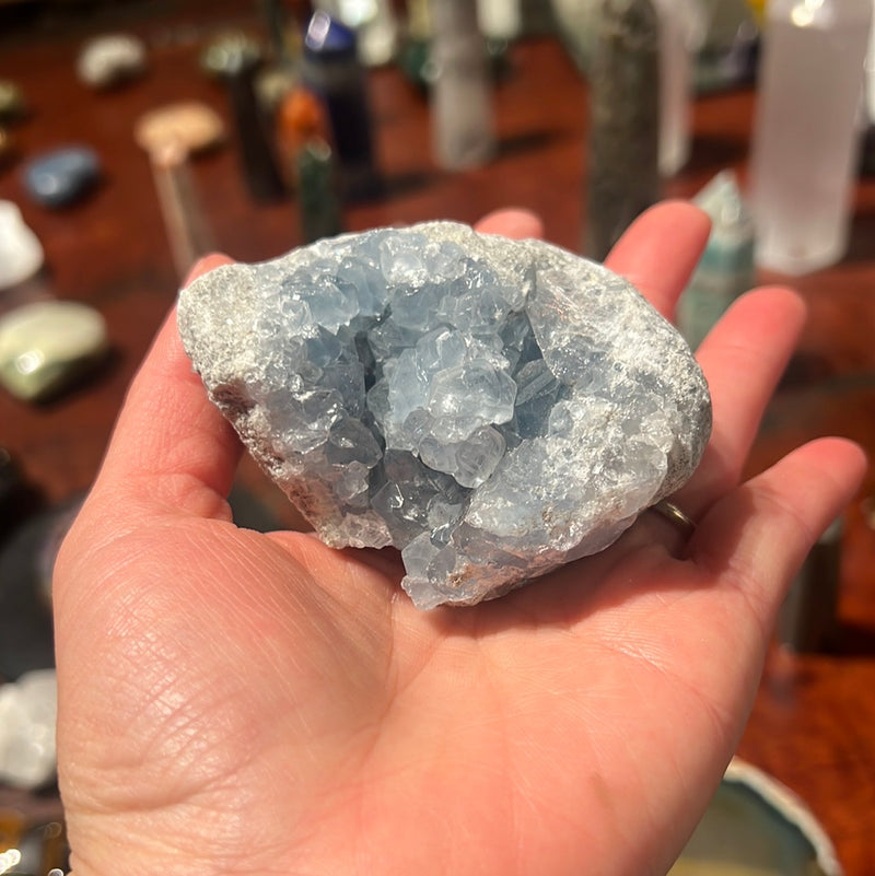 BLUE CELESTITE NATURAL STONE
