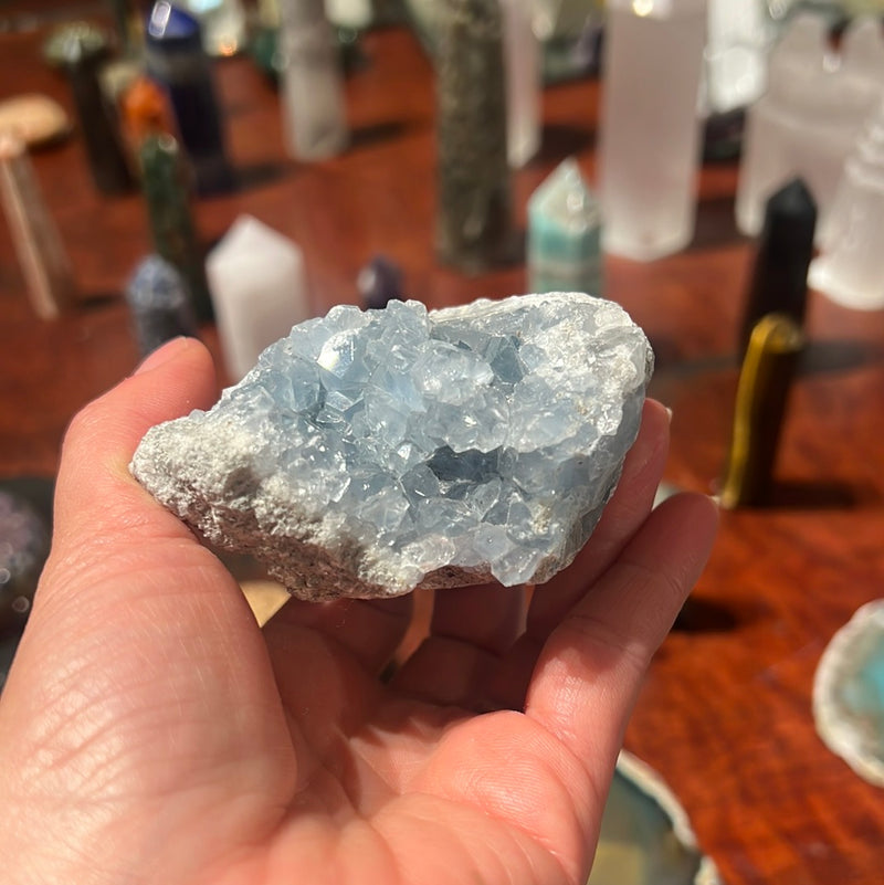 BLUE CELESTITE NATURAL STONE