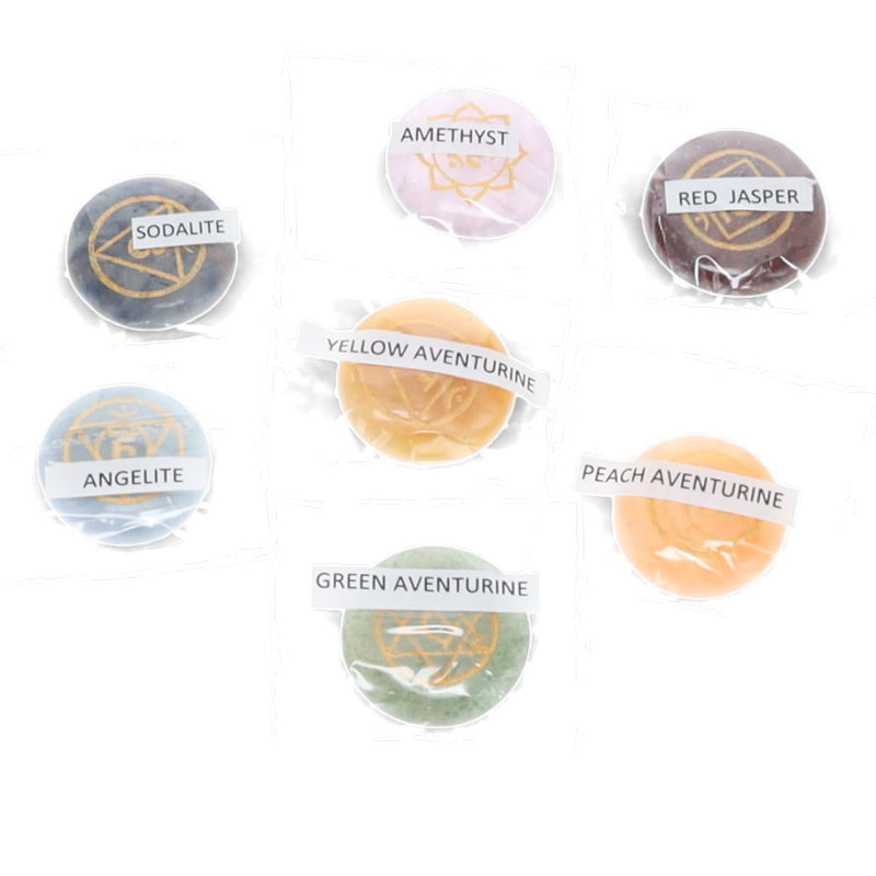 PABBLES ENGRAVED W 7 CHAKRAS