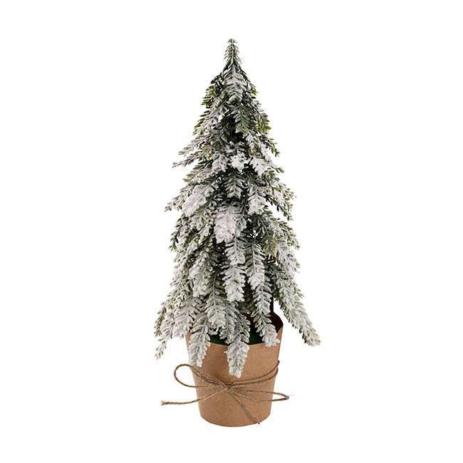 SNOWFLOCKED ASPEN PINE TABLE TOP TREE