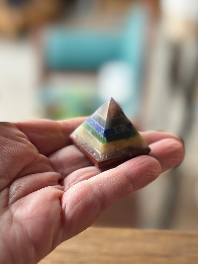 PYRAMID -CHAKRA LAYERED CRYSTAL