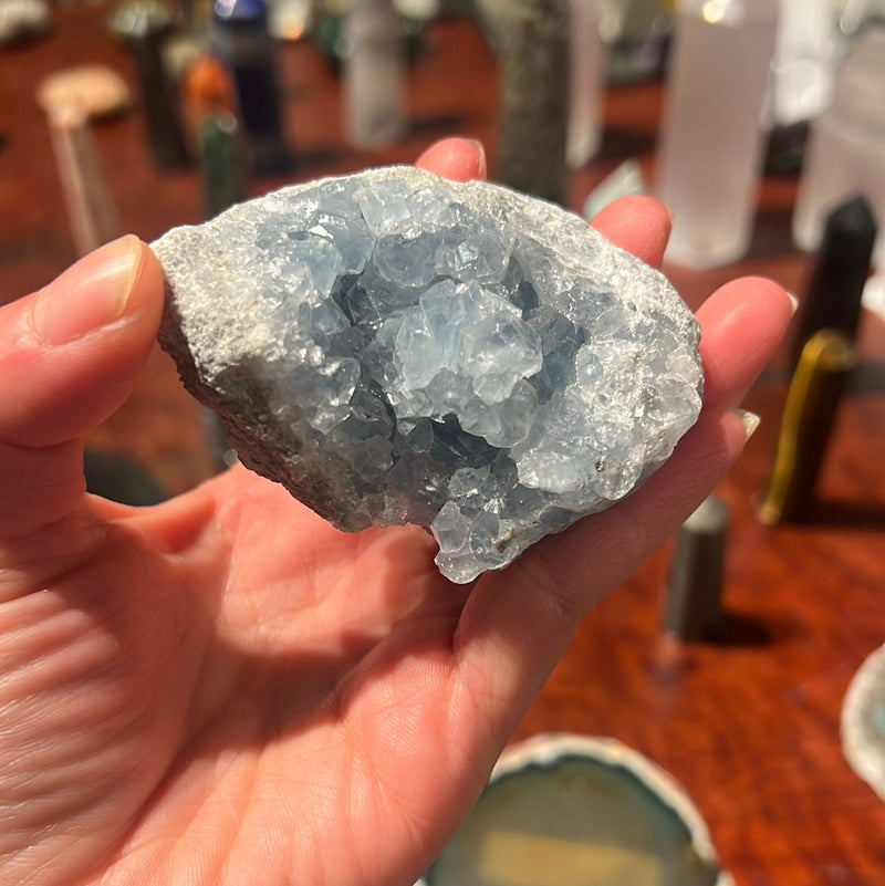 BLUE CELESTITE NATURAL STONE