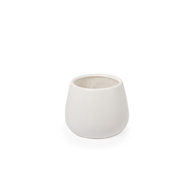 CERAMIC TARON BELLY POT MATTE WHITE