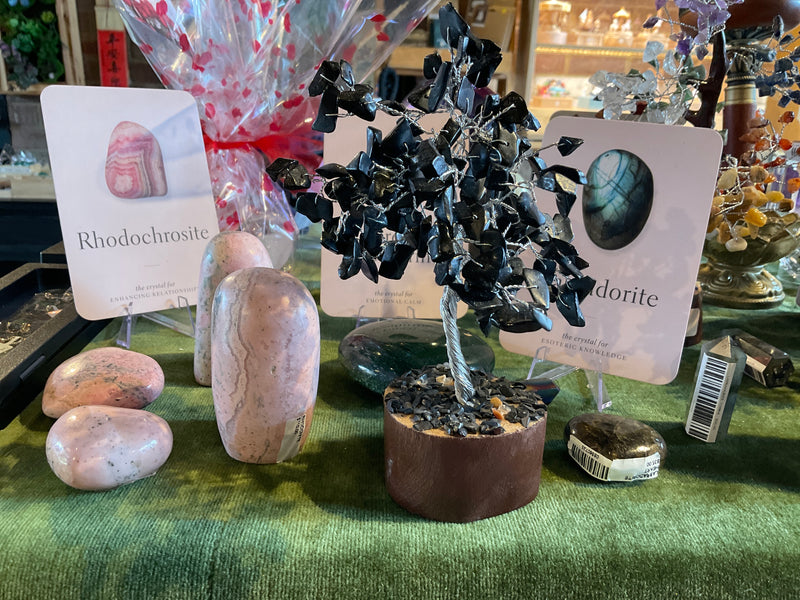 BLACK ONYX CRYSTAL TREES