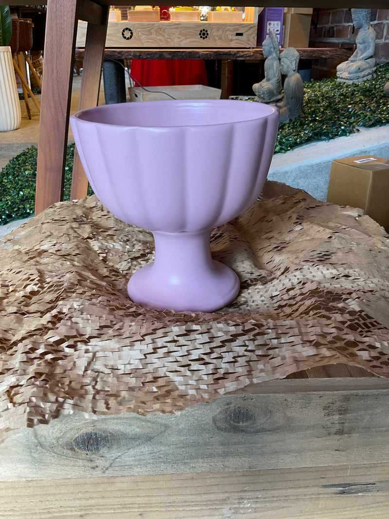 CERAMIC COMPOTE VASES PINK