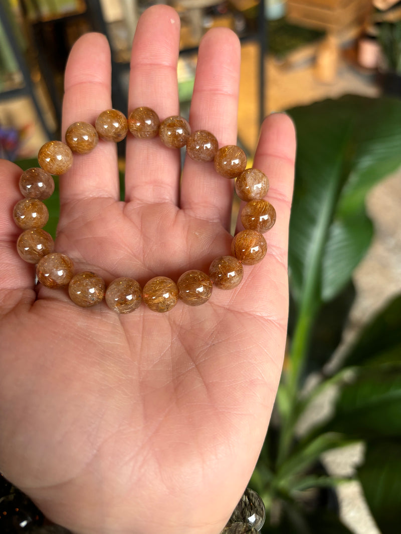 10MM RUTILATED QUARTZ BRACELET