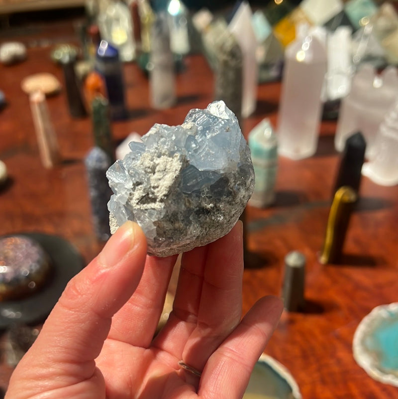 BLUE CELESTITE NATURAL STONE