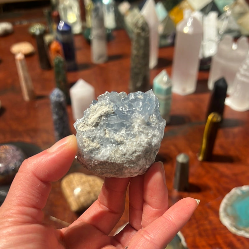 BLUE CELESTITE NATURAL STONE