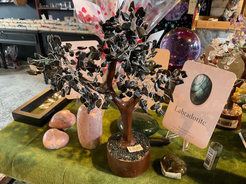 BLACK ONYX CRYSTAL TREES