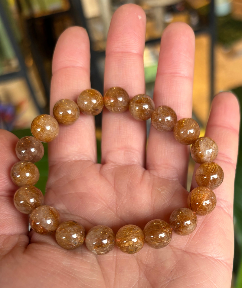 10MM RUTILATED QUARTZ BRACELET