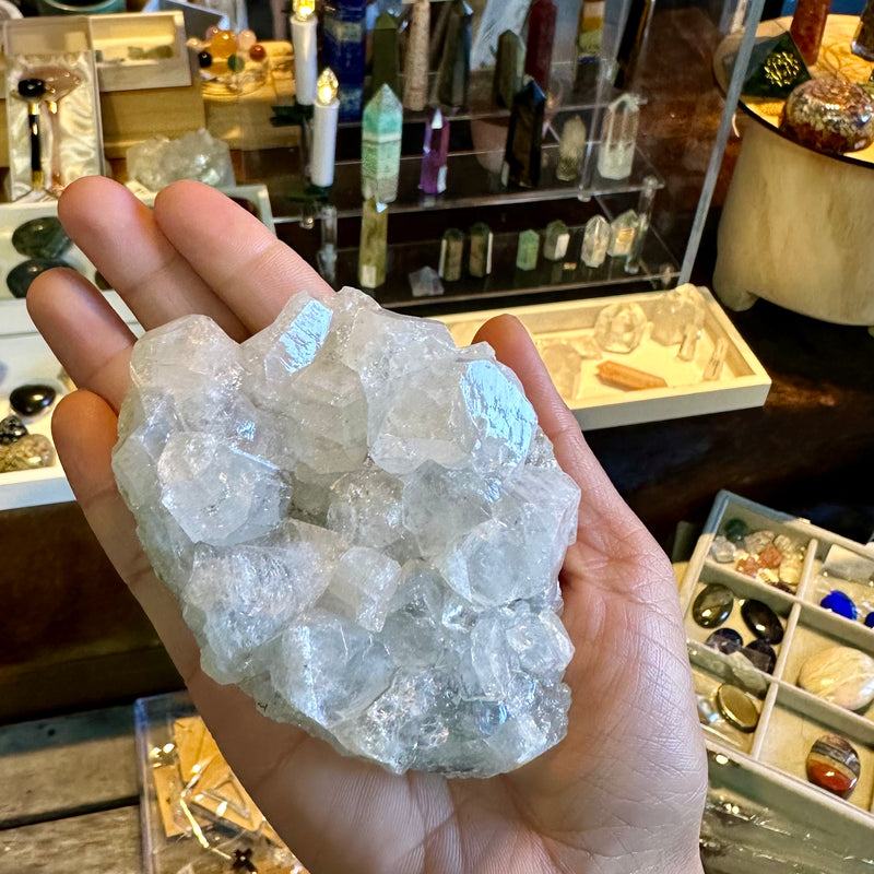 SNOW CLEAR QUARTZ CLUSTER