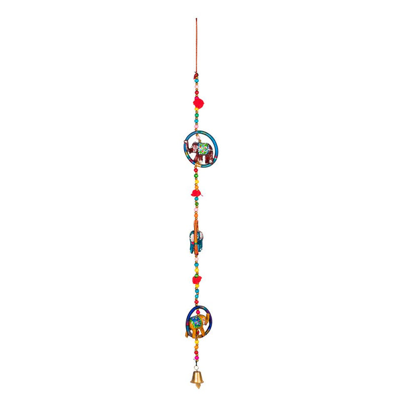THREE ELEPHANTS POLYRESIN ON STRING
