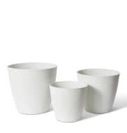 CHIMALLI GLAZELITE PLANTER (WHITE)