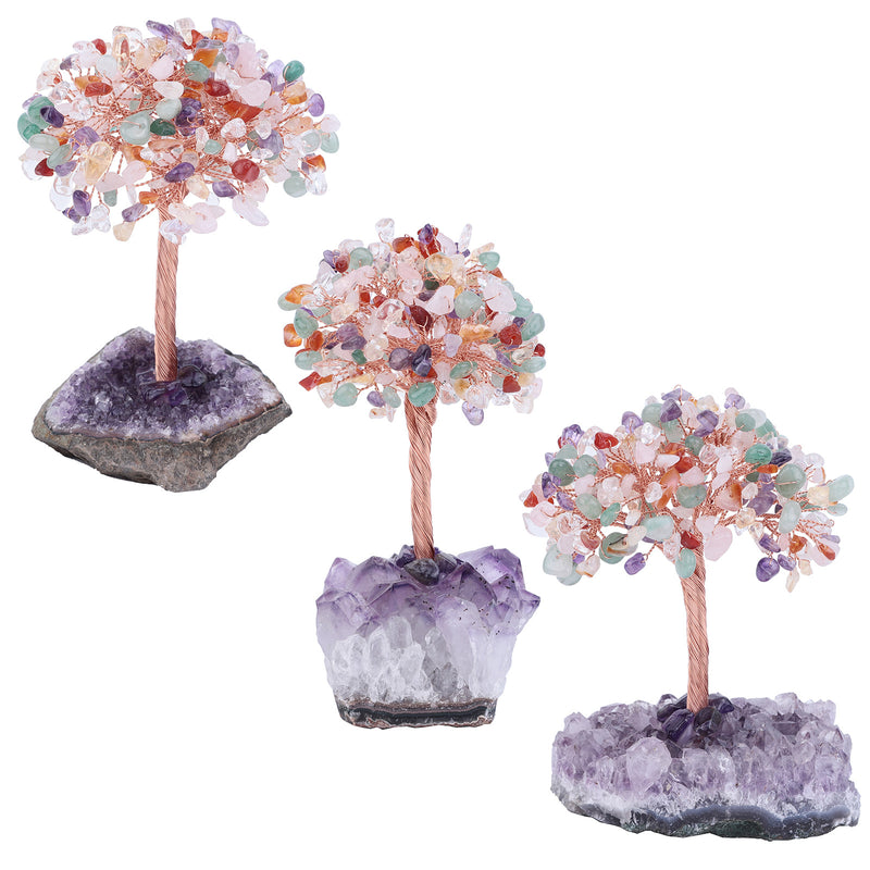 COLORFUL CRYSTAL TREE (STONE BASE)