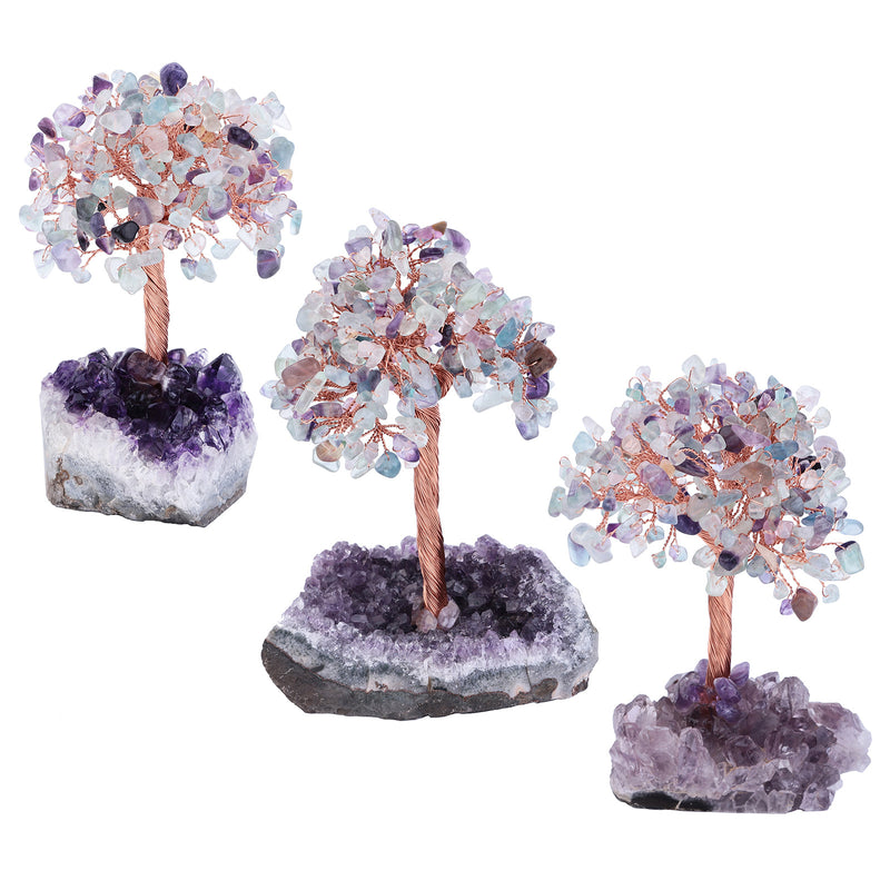 FLUORITE CRYSTAL TREE (STONE BASE)
