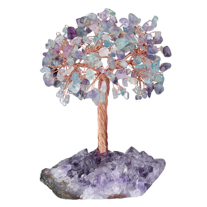 FLUORITE CRYSTAL TREE (STONE BASE)