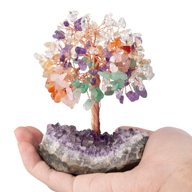 COLORFUL CRYSTAL TREE (STONE BASE)