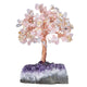 CLEAR QUARTZ + ROSE QUARTZ + CITRINE CRYSTAL TREE (STONE BASE)
