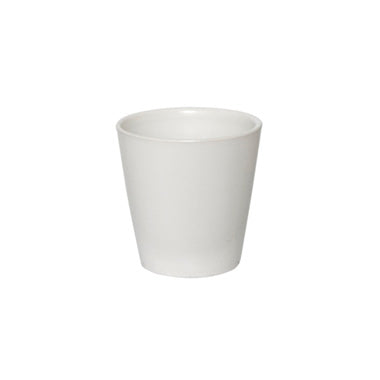 CERAMIC CONICAL POT SATIN MATTE WHITE