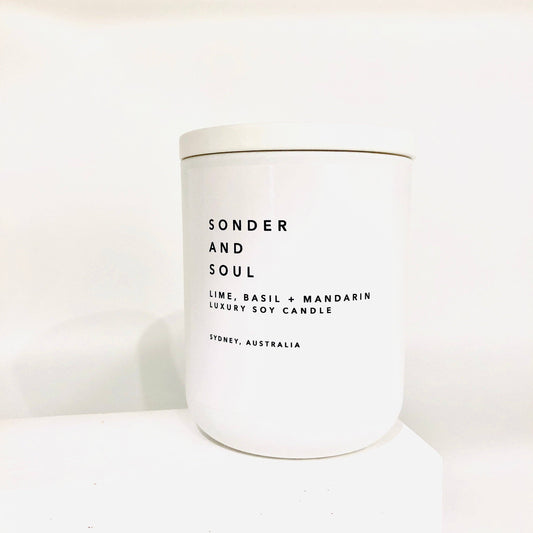 Lime, Basil + Mandarin Soy Candle