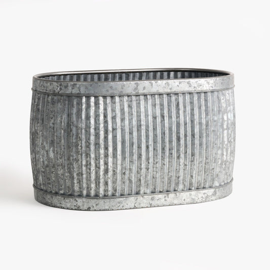 Laurent Oval Metal Planter