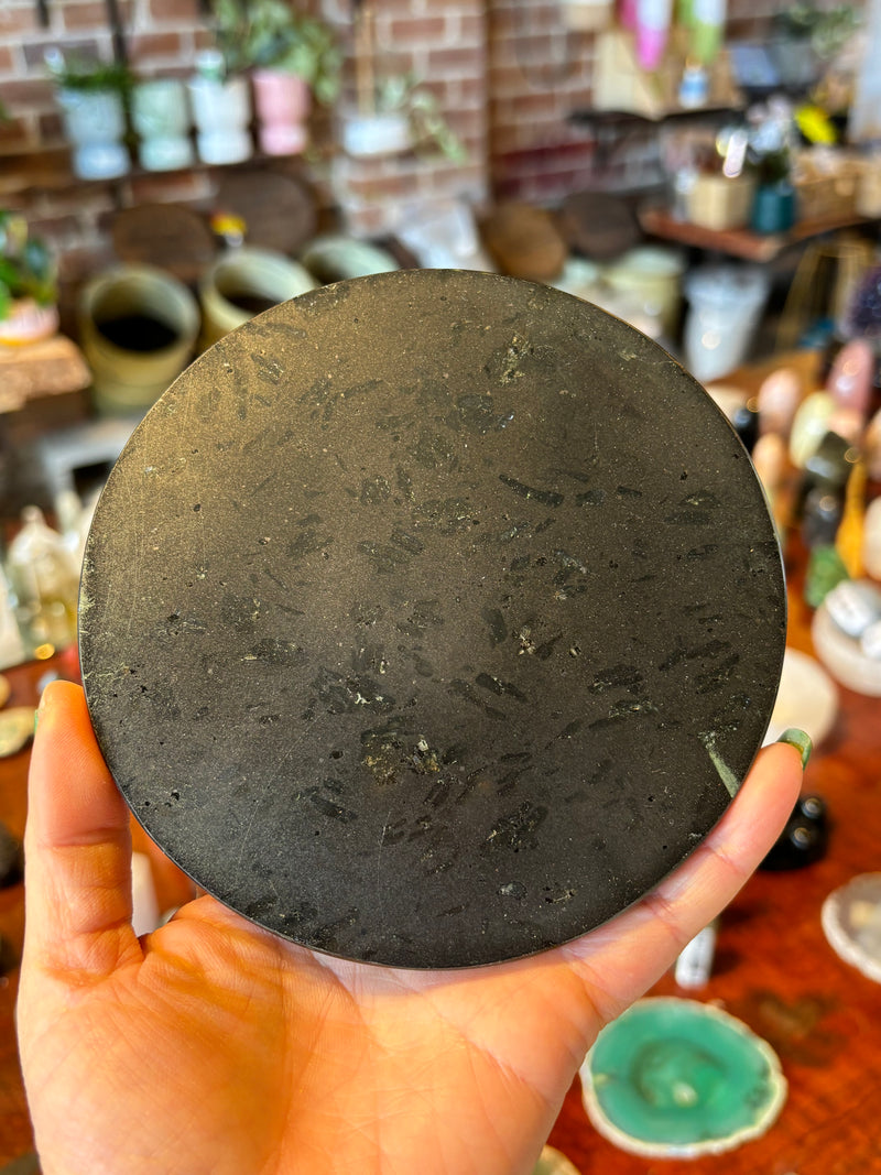 Black Tourmaline Charger Plaque