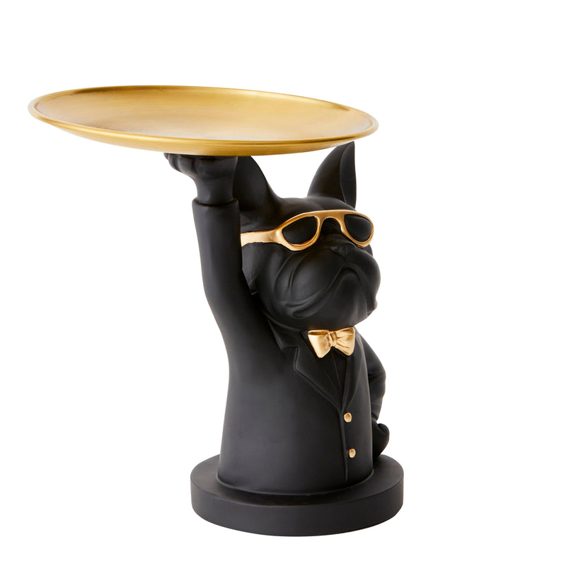 Bulldog Tray Round, Black