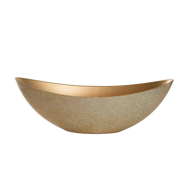 Large Oval Bowl Metallic Gold