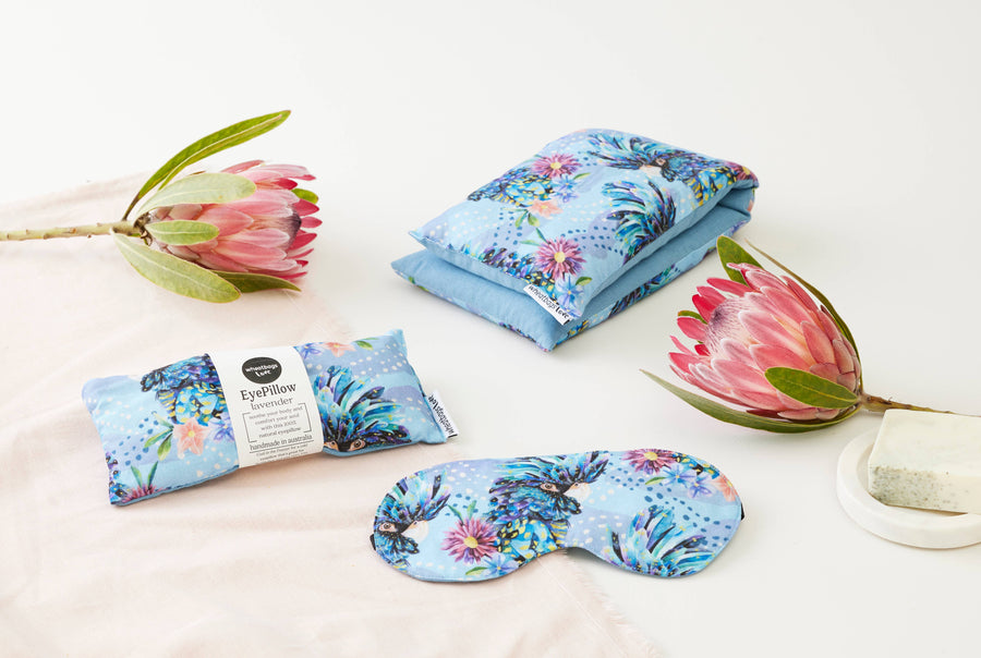 Eye Pillow - Blue Cockatoo (lavender scented)