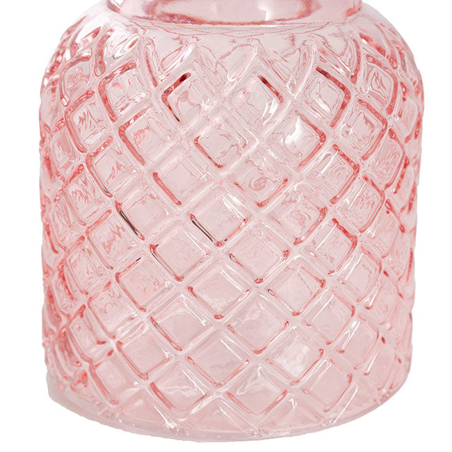 Light Pink Glass Ann Bottle Vase 14x16cm