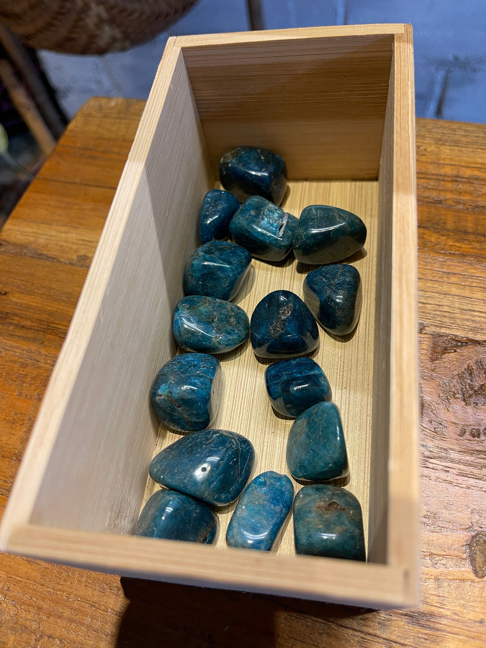 Blue Apatite Tumbled Stone