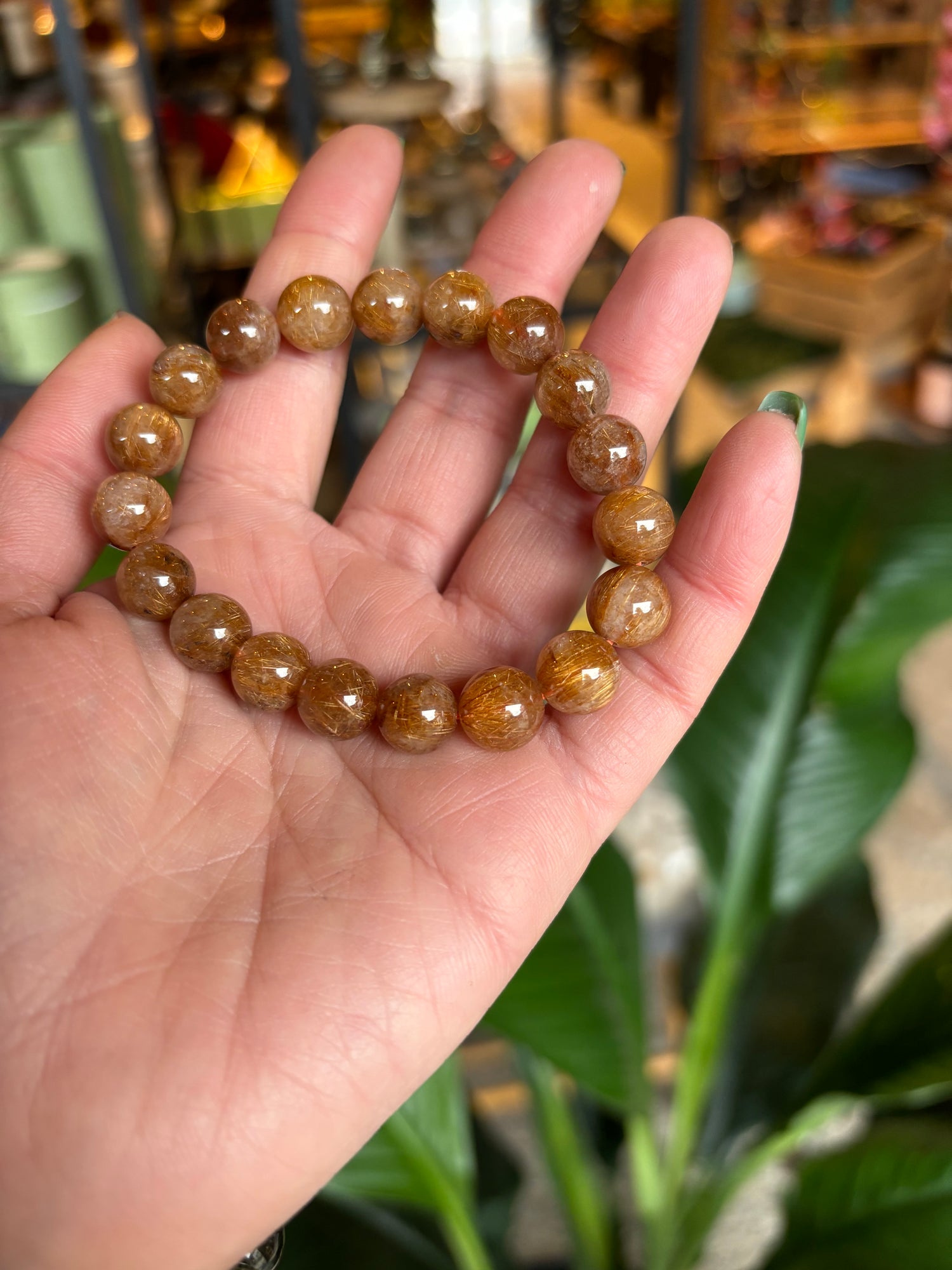 10mm RUTILATED QUARTZ BRACELET