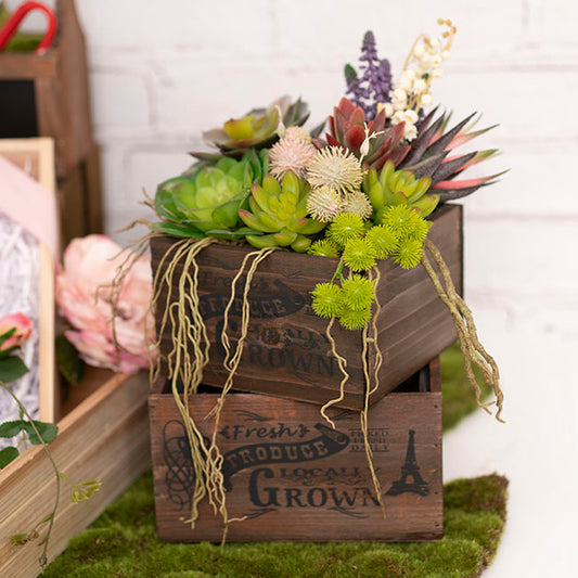 Wooden Planter Box Fresh Produce