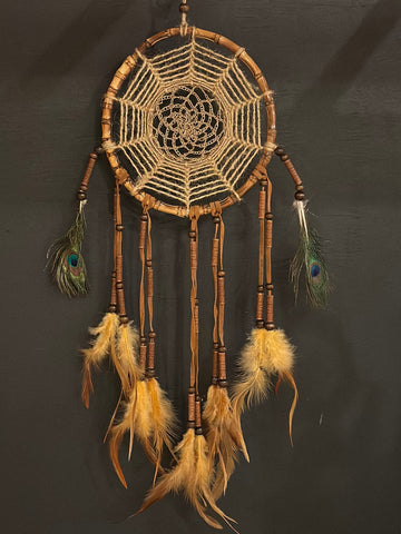 PEACOCK ORANGE DREAMCATCHER