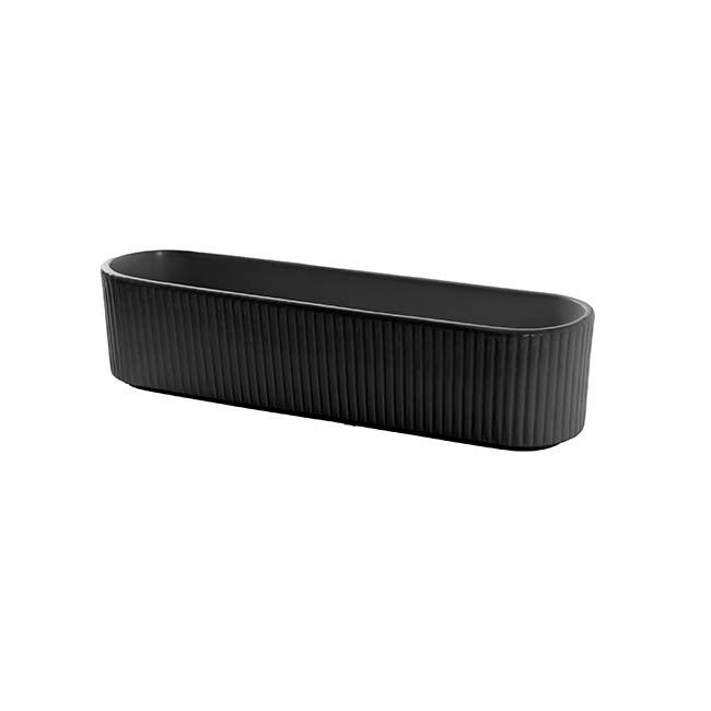 Ceramic Trough Large Matte Black