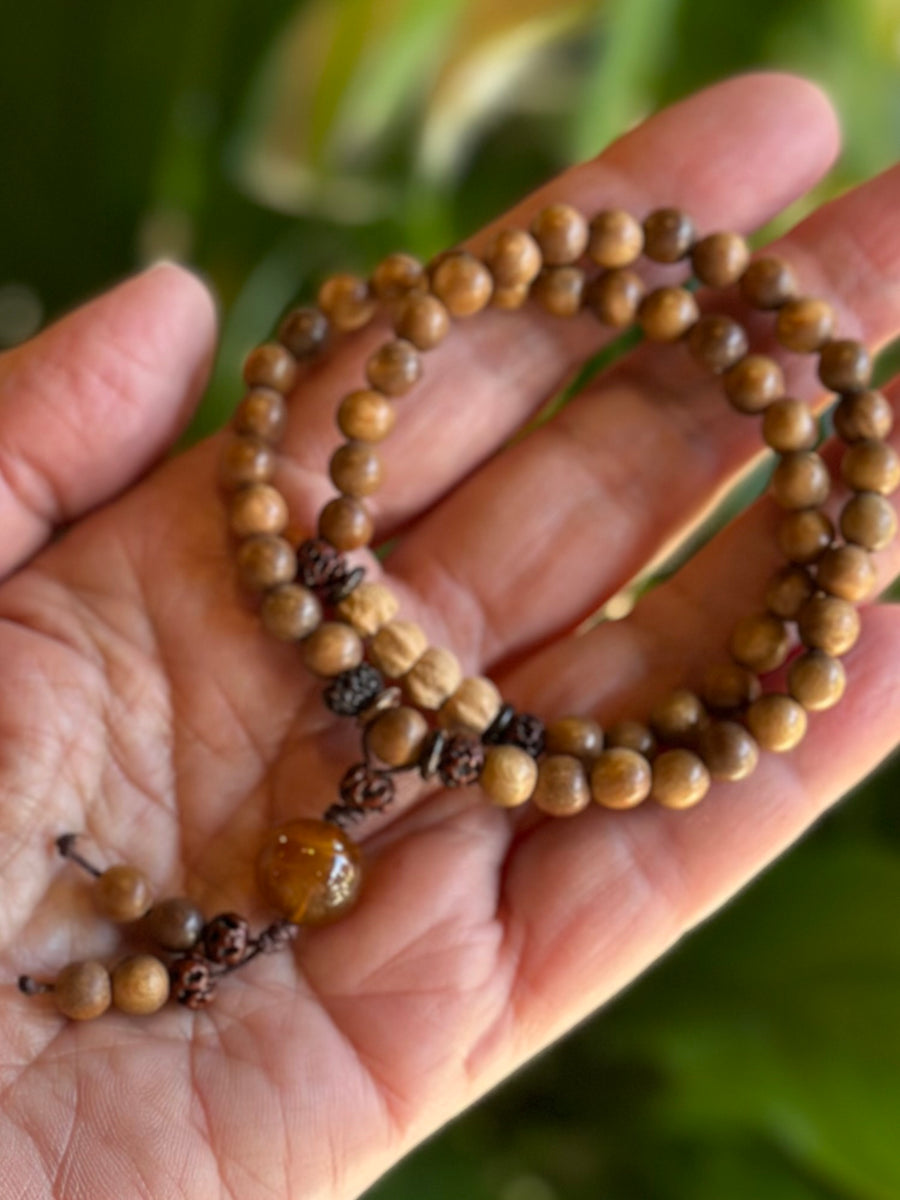 WOODEN WRIST MALA BRACELET