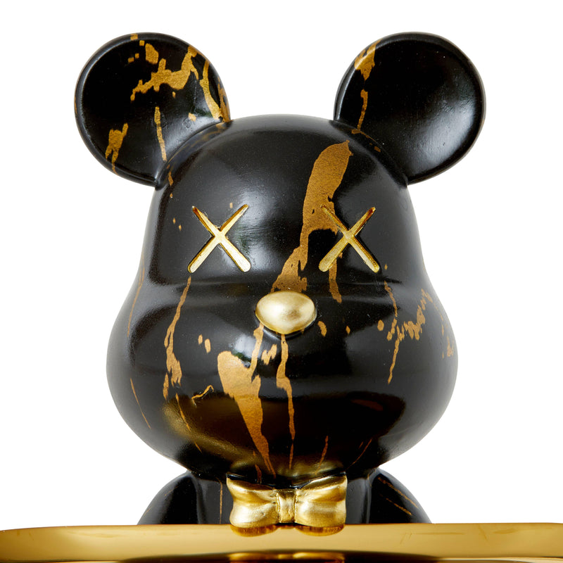 Bear Brick Tray Black/Gold