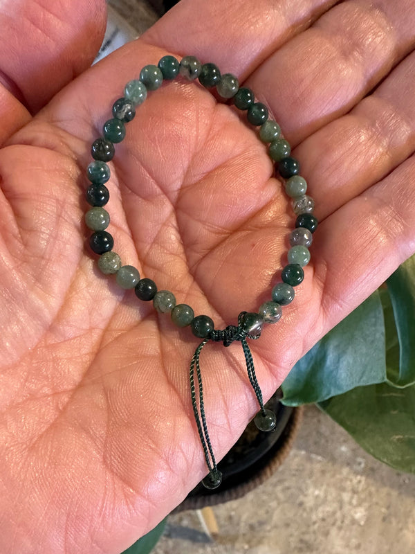 Moss Agate Adjustable Bracelet