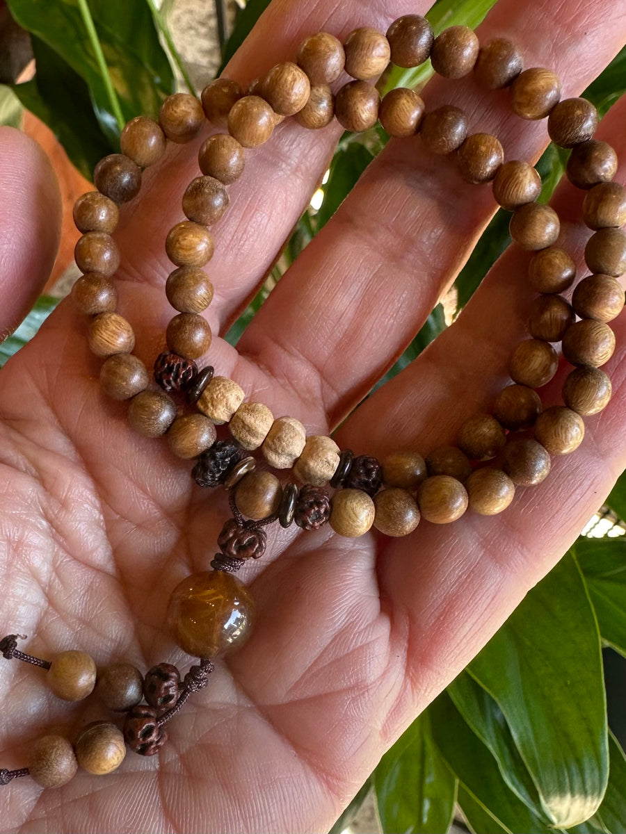 WOODEN WRIST MALA BRACELET