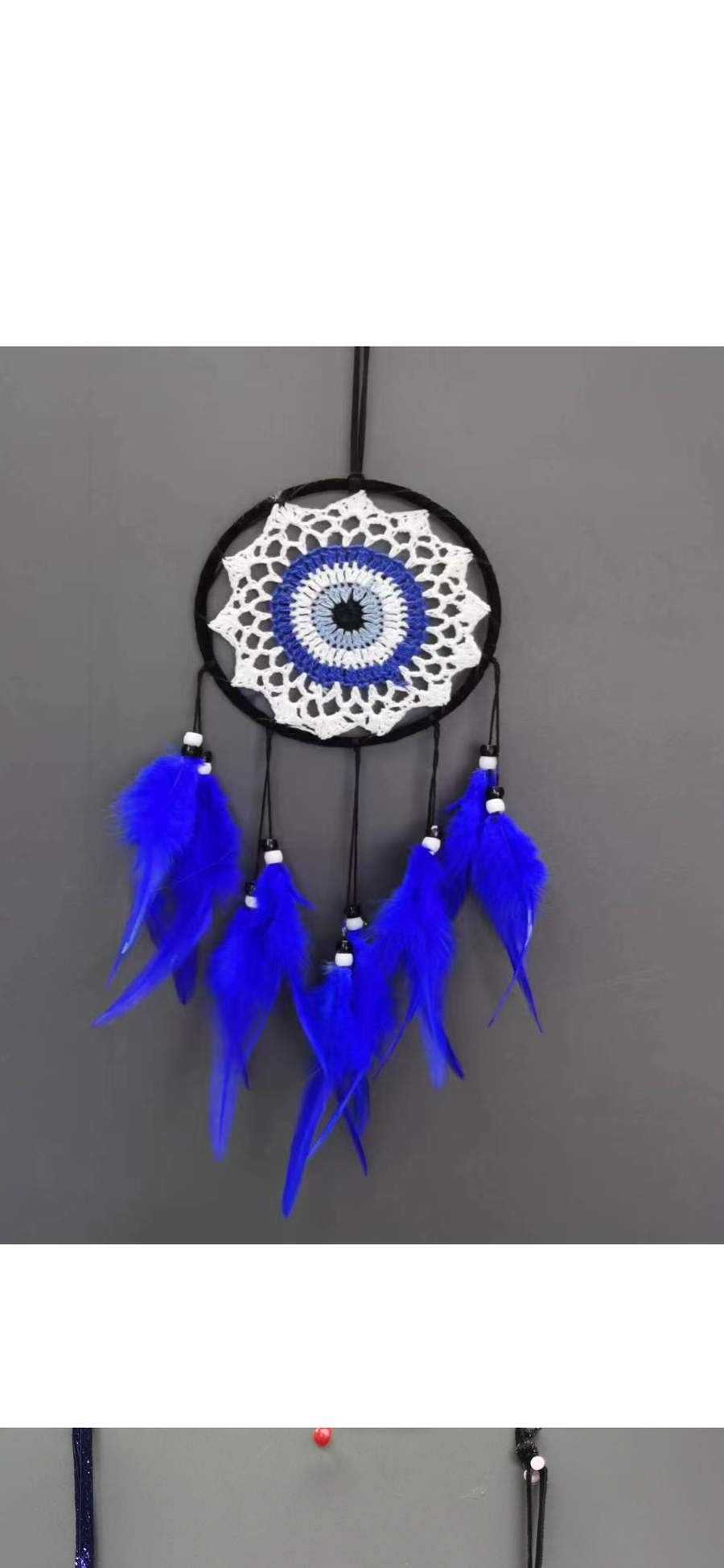 ROUND KNIT EVIL EYE DREAMCATCHER