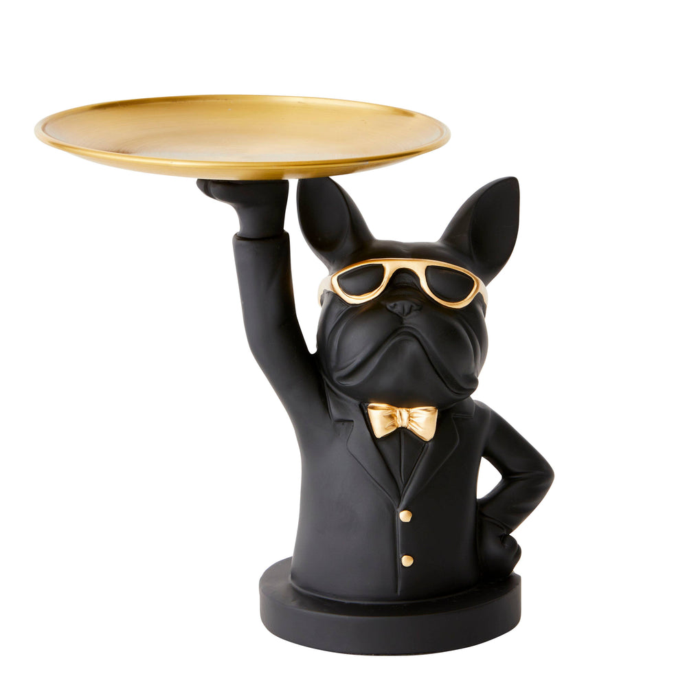 Bulldog Tray Round, Black