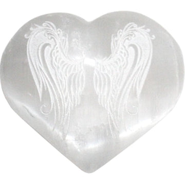 HEART SELENITE ANGEL WINGS