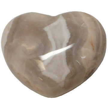 HEART - GREY LACE AGATE