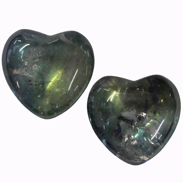 Rainbow Black Plated Puffed Heart 25mm