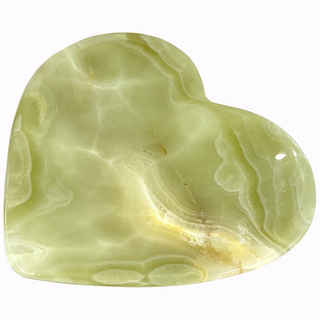 PLATE - ONYX GREEN HEART 10CM