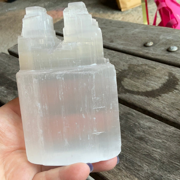 Selenite Twin Tower
