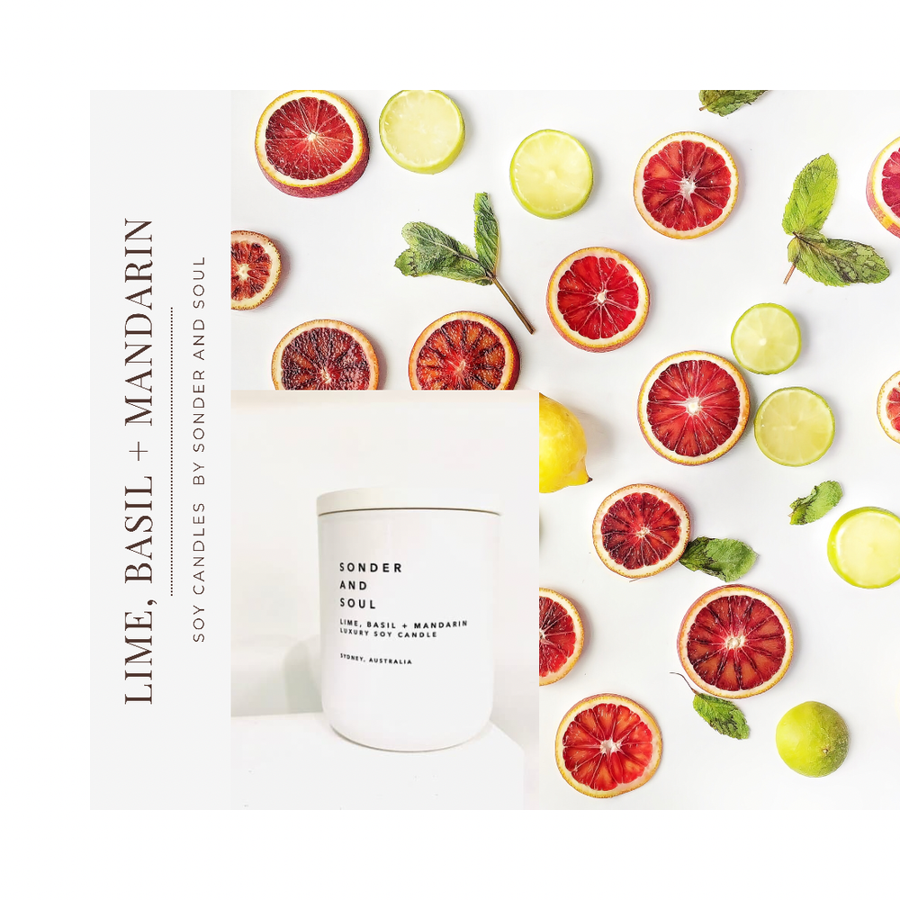 Lime, Basil + Mandarin Soy Candle