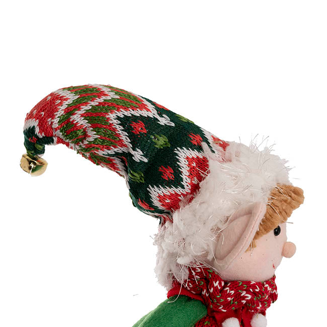 Sam Cheeky Christmas Elf Doll Red & Green