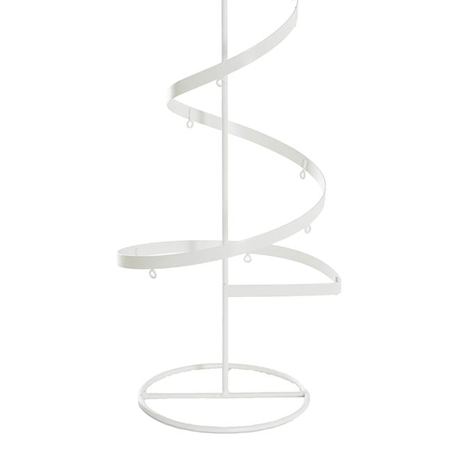 Metal Swirly Table Top Tree w Star White (20x50cmH)