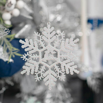 HANGING REINDEER SNOWFLAKE WHITE